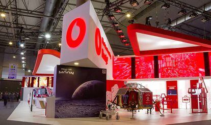 Pabellón de Vodafone en el MWC18 de Barcelona.