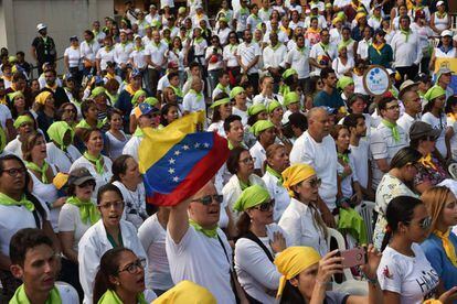 Manifestación opositora en Caracas.