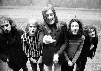 John McVie, Danny Kirwan, Mick Fleetwood, Peter Green y Jeremy Spencer. Fleetwood Mac en 1969.
