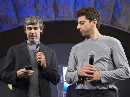 Larry Page y Sergei Brin, fundadores de Google.