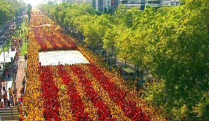 La manifestaci&oacute; de l&#039;Onze de setembre a Barcelona.
