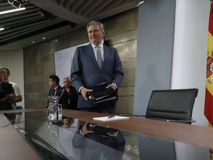 El portaveu del Govern espanyol, Íñigo Méndez de Vigo, compareix davant dels mitjans després del Consell de Ministres.