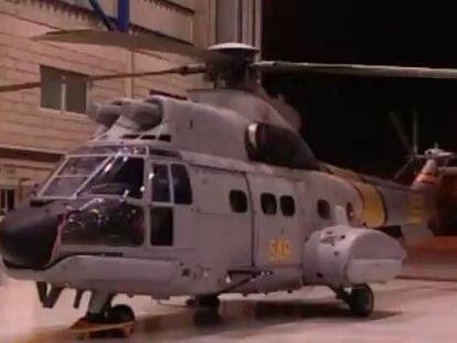 Defensa localiza los restos del helicóptero militar accidentado en Fuerteventura