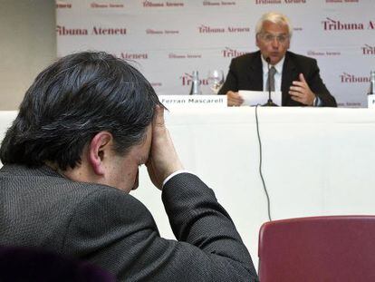 Xavier Sol&agrave;, secretario general de Cultura, en un acto del consejero Ferran Mascarell.