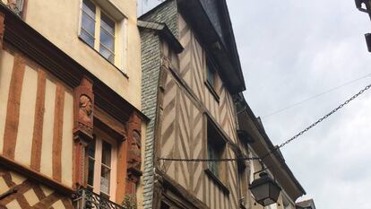 La rue du Chapitre, con algunas de las casas más antiguas de Rennes