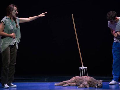 Ensayo de 'El curioso incidente del perro a medianoche' en el Teatro Marquina de Madrid. 