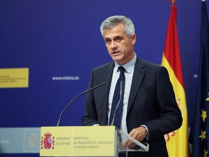David Lucas, durante una rueda de prensa en la sede del Ministerio de Transportes en Madrid, durante la presentación del sistema estatal de índices de referencia de precios del alquiler.