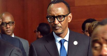 El presidente ruandés Paul Kagame, durante la asamblea de la Unión Africana en Addis Abeba.