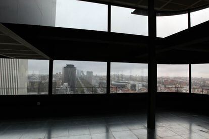 Foto realizada este miércoles en el lugar en el que se ubicaba el despacho de Francisco González, en la planta 26 de la antigua sede de BBVA. 