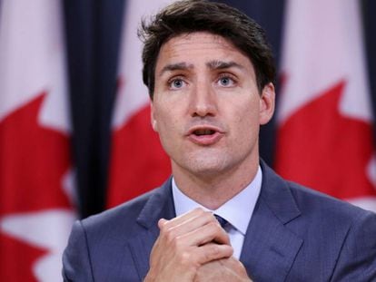 Trudeau, durante una conferencia de prensa.