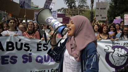 La manifestació d'estudiants.