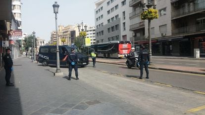 Control policial por el Coronavirus en Granada.