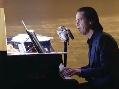 Nick Cave en un momento del concierto 'Idiot Prayer'.