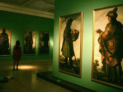 Varios de los cuadros de la serie 'Las 12 tribus de Israel', de Zurbarán, en el museo de Israel de Jerusalén. 
