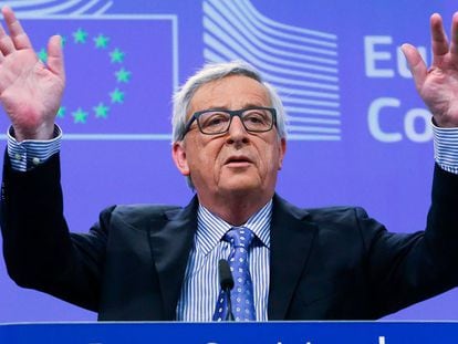 Jean-Claude Juncker en la Comisión Europea, este viernes.