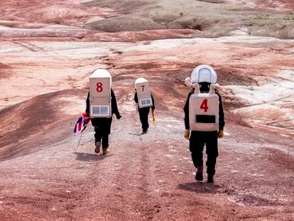 Misión análoga LATAM III, realizada en las instalaciones de la Mars Desert Research Station, en Utah (Estados Unidos), en mayo de 2019.
