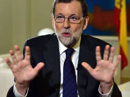 Mariano Rajoy, durante la entrevista con AFP.