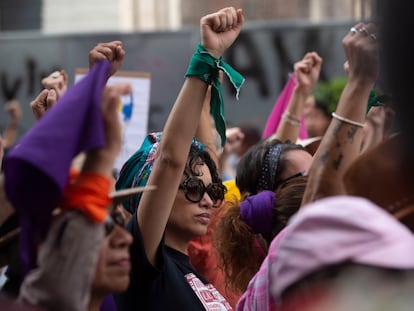 La protesta feminista en Ciudad de México el 8 de marzo.