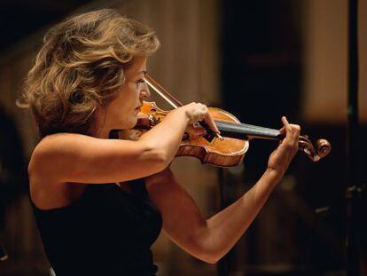 La virtuosa del viol&iacute;n Anne Sophie Mutter, durante uno de sus conciertos. 