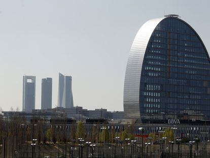 Vista de la nueva sede de BBVA en el norte de Madrid.