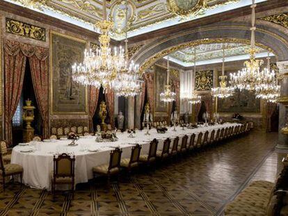 Comedor de gala del Palacio Real.