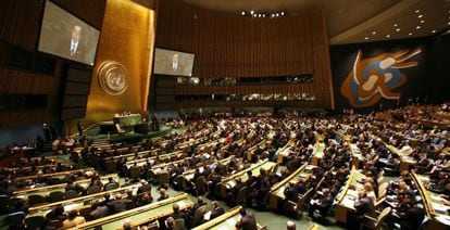 La Asamblea General de Naciones Unidas en su sede en Nueva York.