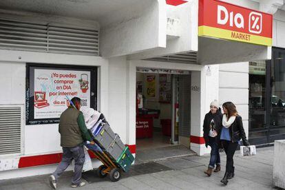 Un supermercado de la cadena Dia en Madrid