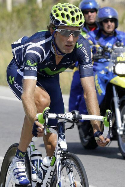 El ciclista de Movistar Pablo Lastras.
