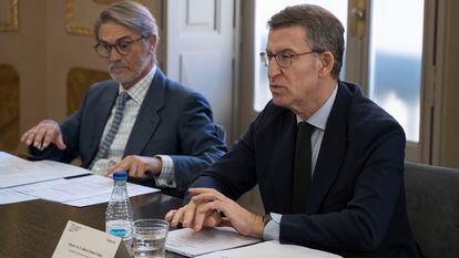 El presidente del PP, Alberto Núñez Feijóo ha presidido en Valencia la reunión del Jurado del XXXI Premio de Convivencia de la Fundación Manuel Broseta.