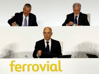 Rafael del Pino, presidente de Ferrovial, durante la junta general de accionistas de 2023.