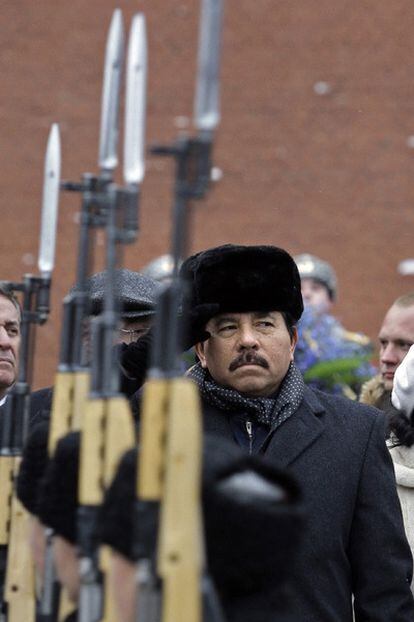 Daniel Ortega, en su visita oficial a Moscú en diciembre de 2008.
