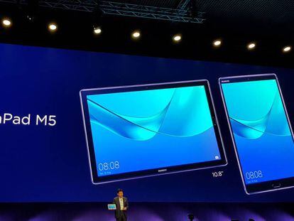 Huawei presenta sus nuevas tabletas MediaPad M5 en el MWC 2018