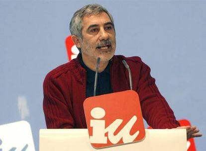 Gaspar Llamazares, durante su intervención en la reunión del Consejo Político Federal.