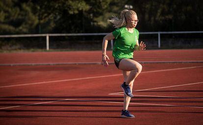 Adiaratou Iglesias entrena en Lugo.