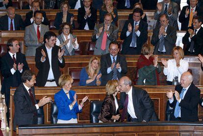 Algunos de los ministros salientes, como De la Vega y Moratinos, hoy en el Congreso