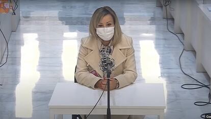 Ana María Cameno, en el banquillo de la Audiencia Nacional, el pasado 29 de marzo.