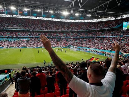 El estadio de Wembley, durante uno de los partidos de Inglaterra.