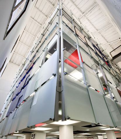 Perspectiva de la Biblioteca Cubit de Zaragoza.
