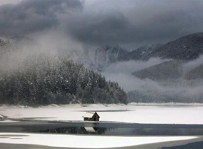 Reserva de Capilano (al norte de Vancouver) helada por los vientos polares que recorren Canadá