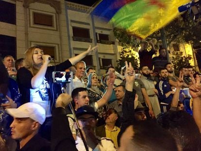 La activista Nawal Ben Aisa, el martes en Alhucemas.