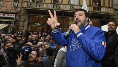 Matteo Salvini, durante un acto en Forlì, el pasado 11 de noviembre.