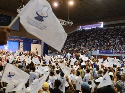 Acto electoral del PJD de cara a las elecciones legislativas.