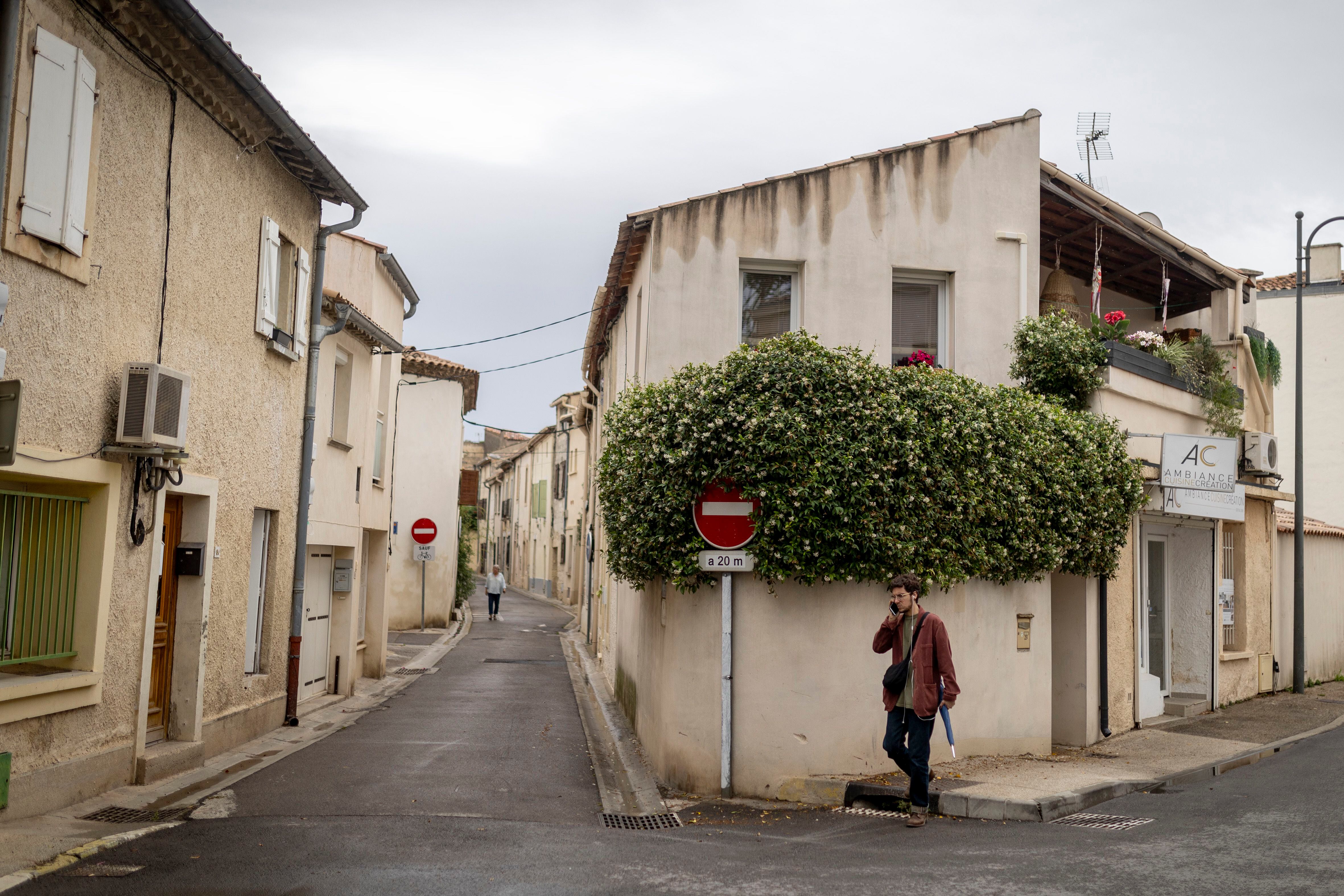 Rua na cidade francesa de Mauguio. 