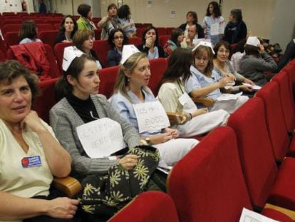 Encierro de trabajadores en el hospital Infanta Leonor.