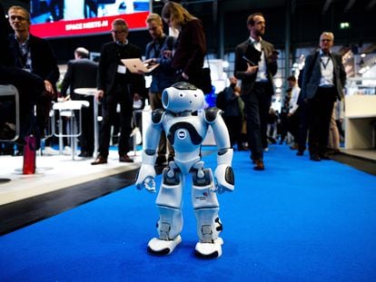 Robot presentado en la feria Space Tech Expo Europe de Bremen, el pasado día 14 de noviembre.