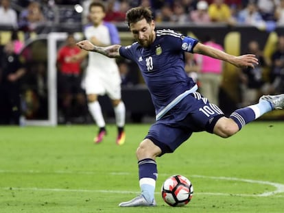 Messi, en la semifinal ante Estados Unidos. 