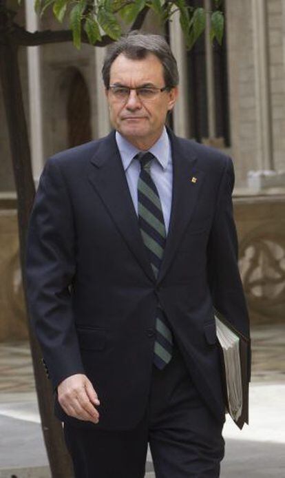 El presidente de la Generalitat, Artur Mas, en el Palau de la Generalitat.