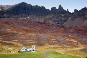 Una granja cercana a la ciudad de Akureyri, en el norte de Islandia.