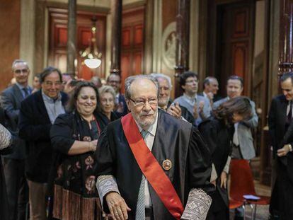 Del Castillo, en 2015 cuando recibió en Barcelona la Gran Cruz al Mérito al Servicio de la Abogacía. 