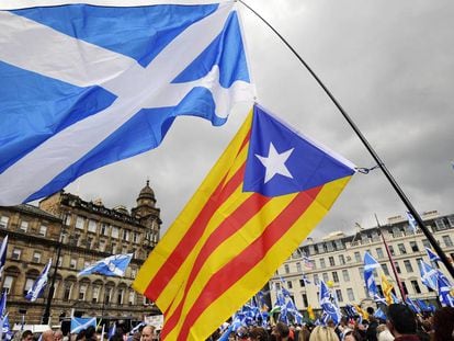 Manifestación independentista en Glasgow en 2015.